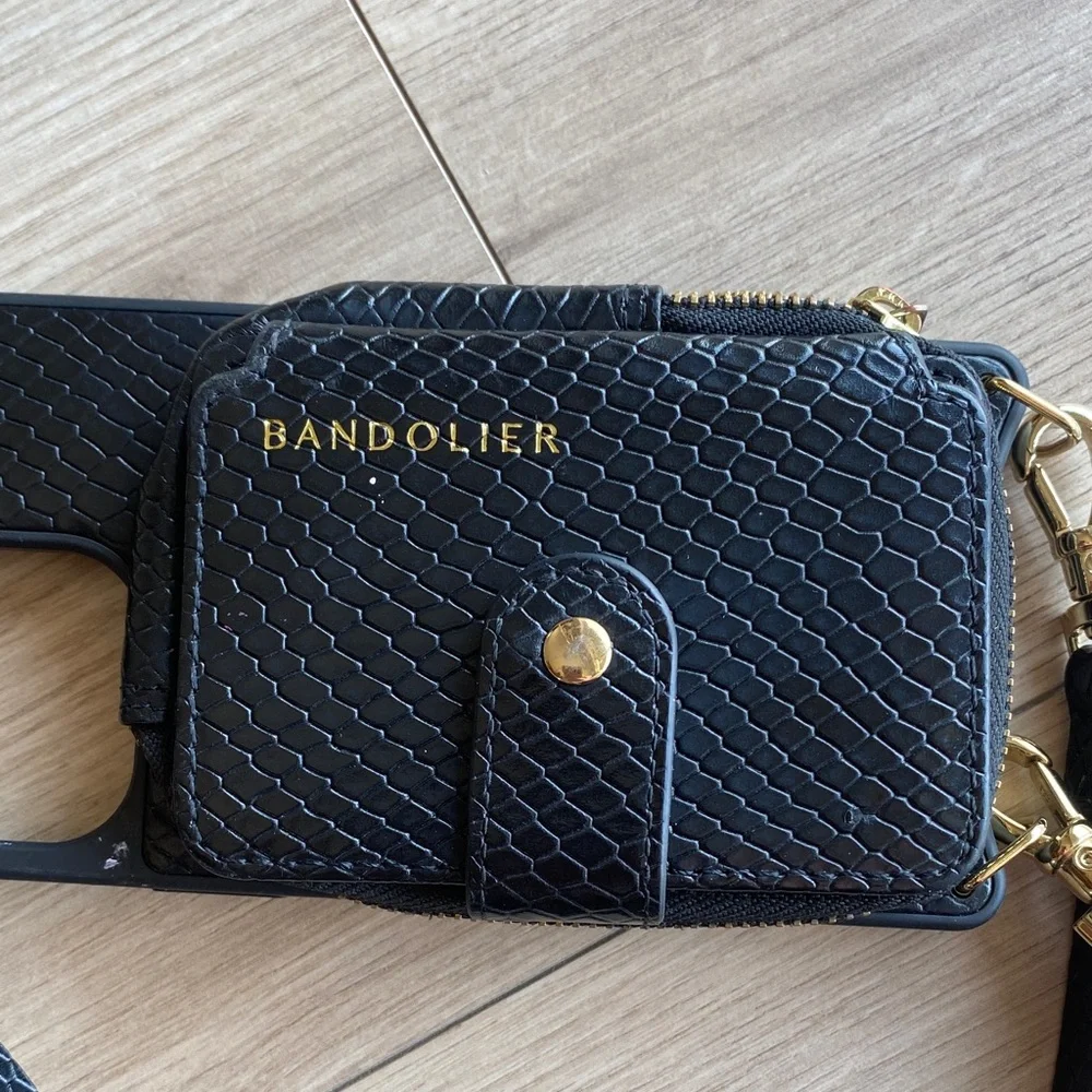 Bandolier Crossbody Phone Case with Gold Accents - Picture 2 of 8